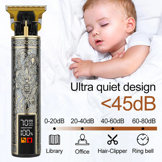 T9 Hair Trimmer Set Vintage Relief Design Electric Hair Clipper Professional Barber Hair Cutting Machine Hair Shaver Accessories