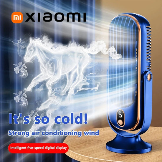 Xiaomi MIJIA Small Air Conditioner 720 Degree Adjustable Hair Dryer USB Charge Large Battery Dual Motor Portable Air Conditioner
