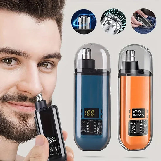 2 In 1 Electric Portable Ear And Nose Hair Trimmer 2025 Professional Painless Portable Eyebrow For Men Rechargeable Painless set